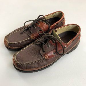 L.L. BEAN Allagash Bison Handsewn Lace Up Oxford Loafer MNS 11 EE Extra Wide